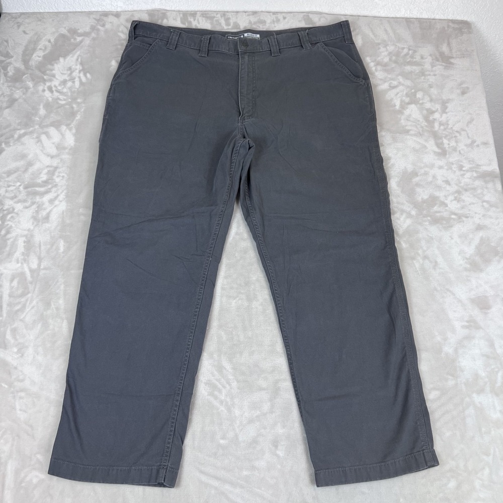 Carhartt Pants Mens 44x30 Gray‎ Relaxed Fit Straight Rugby Carpenter Workwear